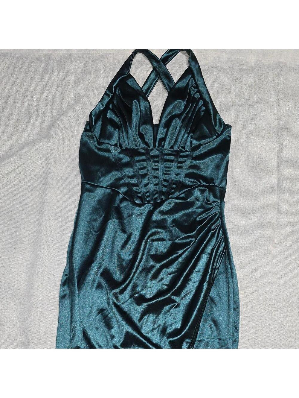 SHEIN Women's Green and Blue Dress